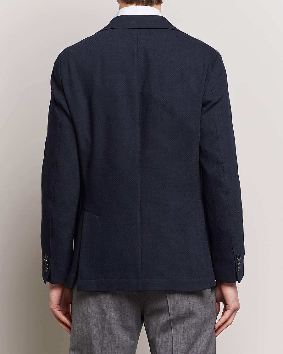 Men | Blazers | Oscar Jacobson | Ferry Patch Soft Wool Blazer Navy