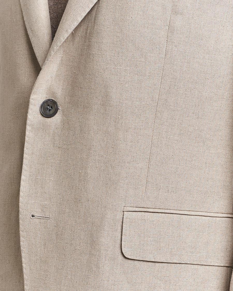 Men | Blazers | Oscar Jacobson | Fogerty Linen Blazer Beige