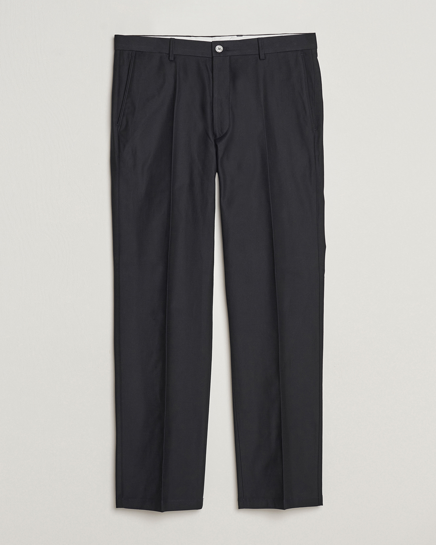 Men | Trousers | Oscar Jacobson | Decker Cotton Trousers Black