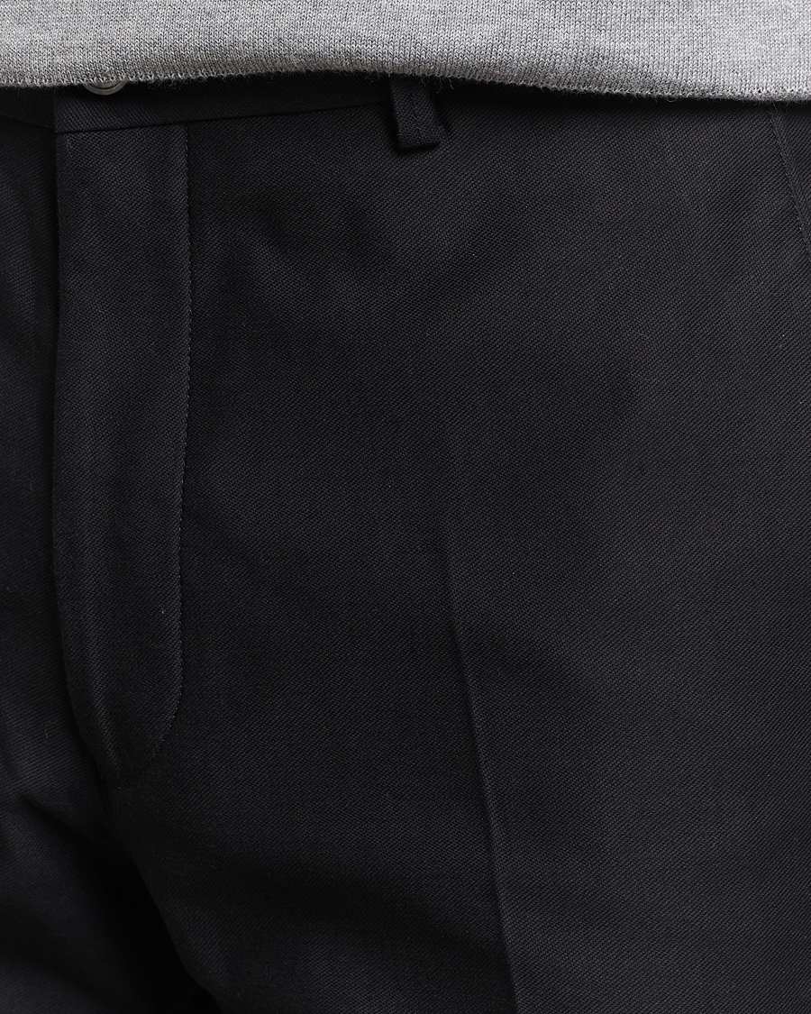 Men | Trousers | Oscar Jacobson | Decker Cotton Trousers Black