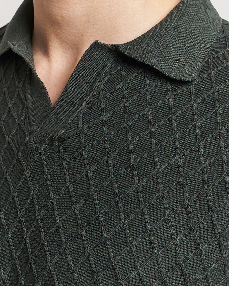 Men | Polo Shirts | Oscar Jacobson | Mirza Structured Cotton Polo Olive