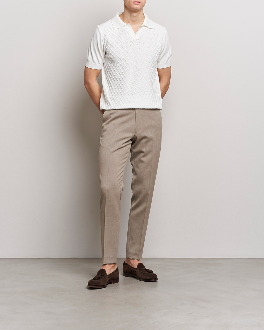 Men | Polo Shirts | Oscar Jacobson | Mirza Structured Cotton Polo White