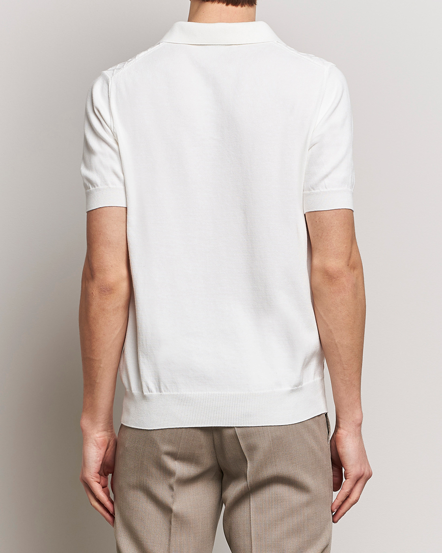Men | Polo Shirts | Oscar Jacobson | Mirza Structured Cotton Polo White