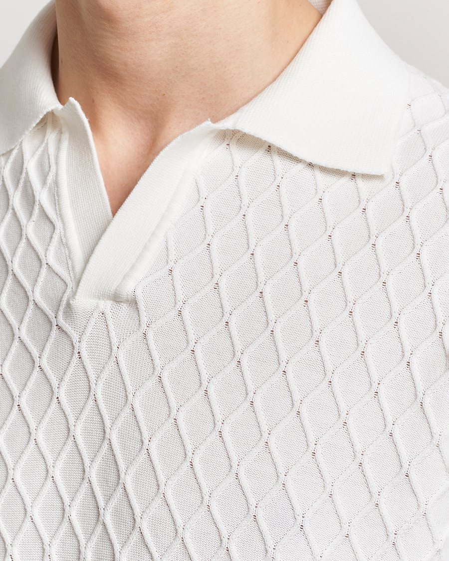 Men | Polo Shirts | Oscar Jacobson | Mirza Structured Cotton Polo White