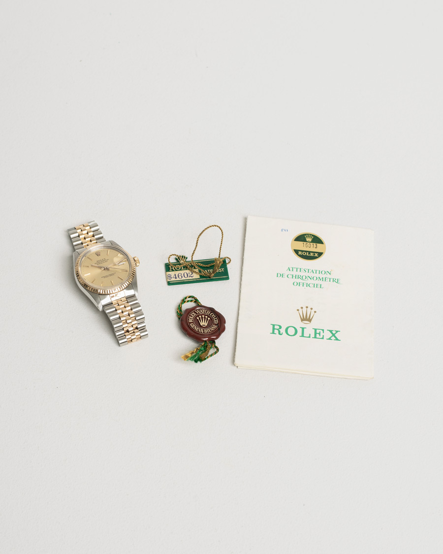 Men | Rolex Pre-Owned Datejust 16013 Oystert Perpetual G/S Silver | Rolex Pre-Owned | Datejust 16013 Oystert Perpetual G/S Silver