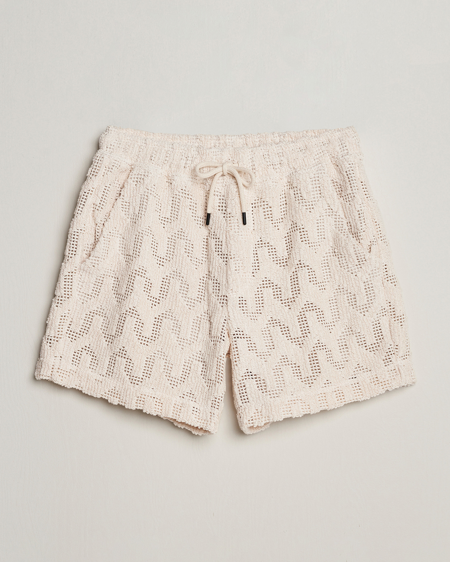 Men | Shorts | OAS | Atlas Cuba Crochet Shorts Off White