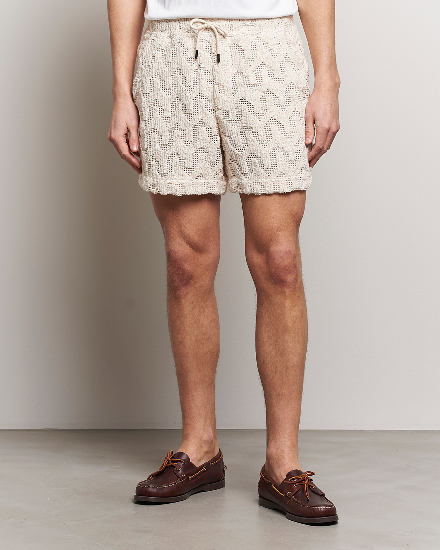 Men | Shorts | OAS | Atlas Cuba Crochet Shorts Off White