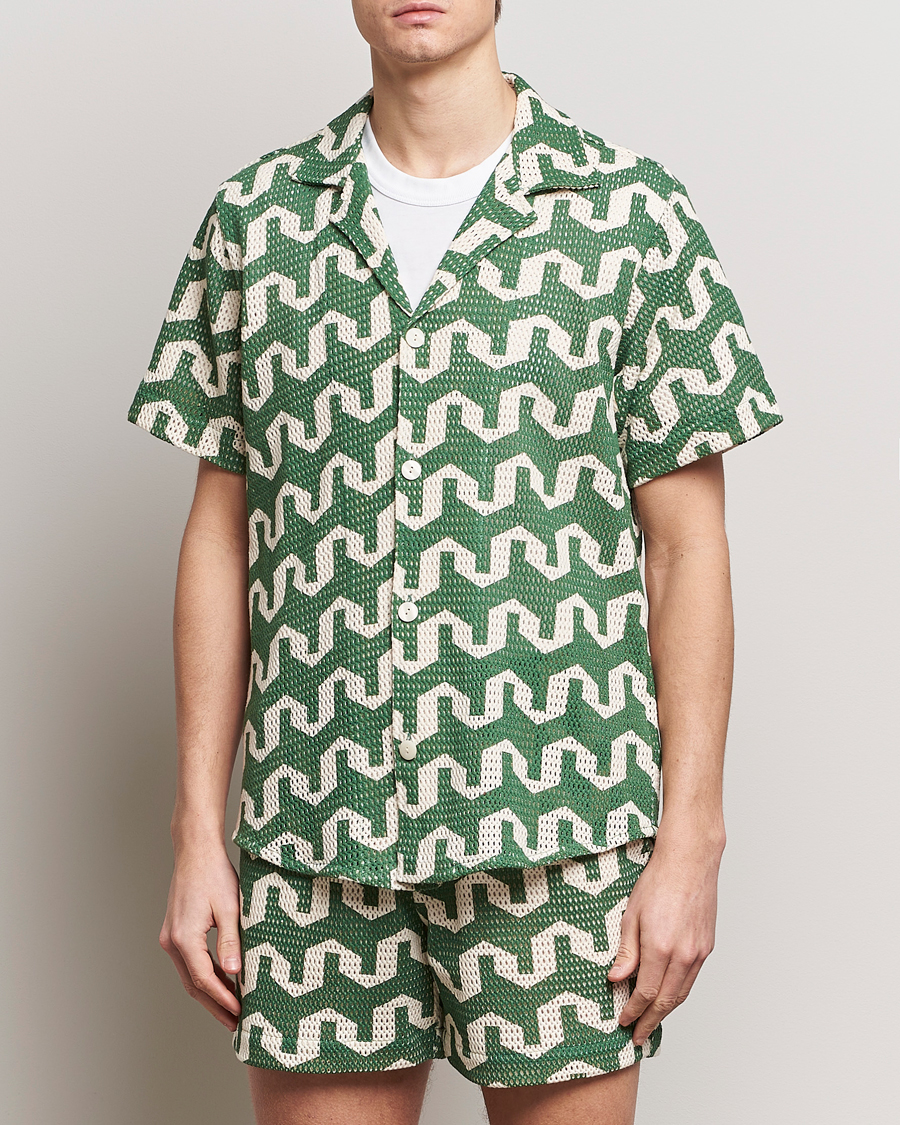 Men | Shirts | OAS | Short Sleeve Cuba Net Shirt Atlas