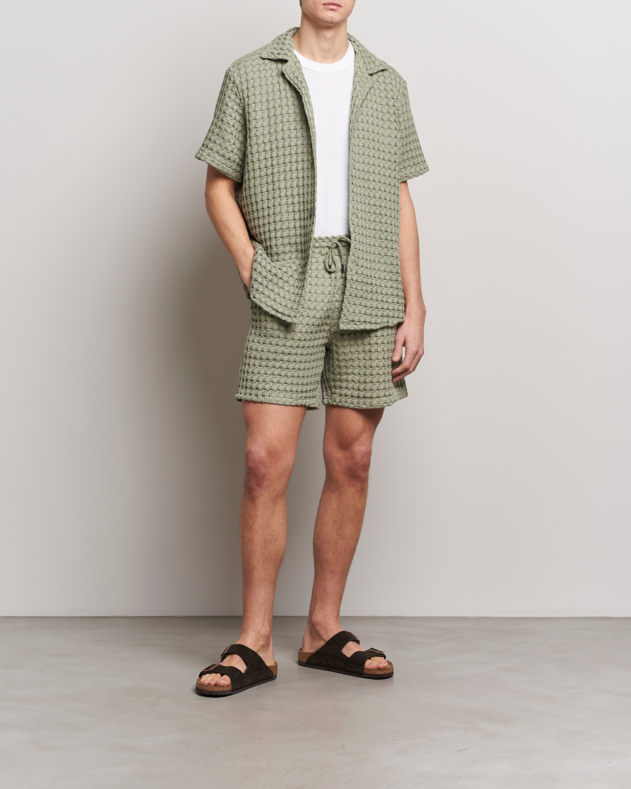 Men | Shirts | OAS | Cuba Waffle Shirt Dusty Green