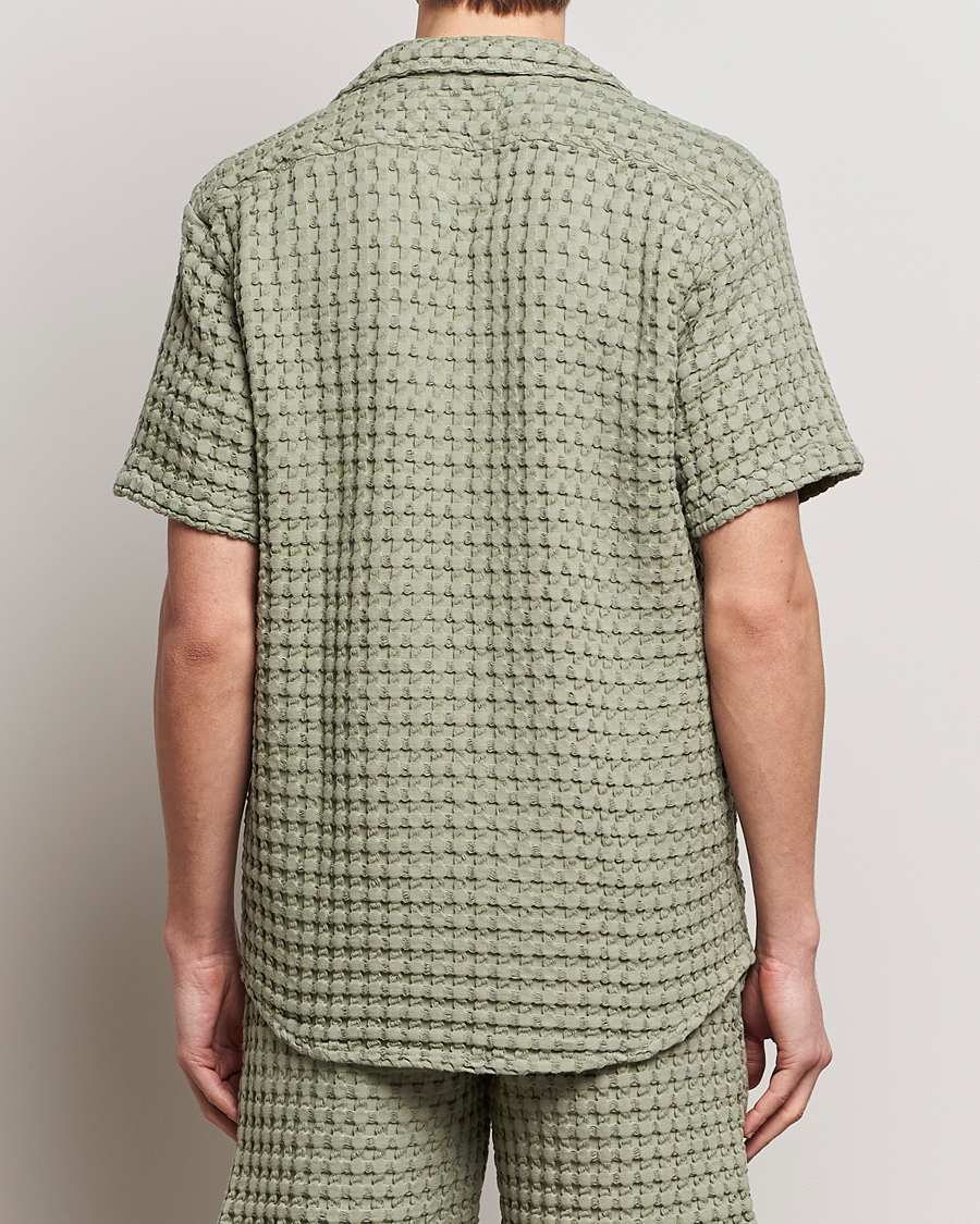 Men | Shirts | OAS | Cuba Waffle Shirt Dusty Green