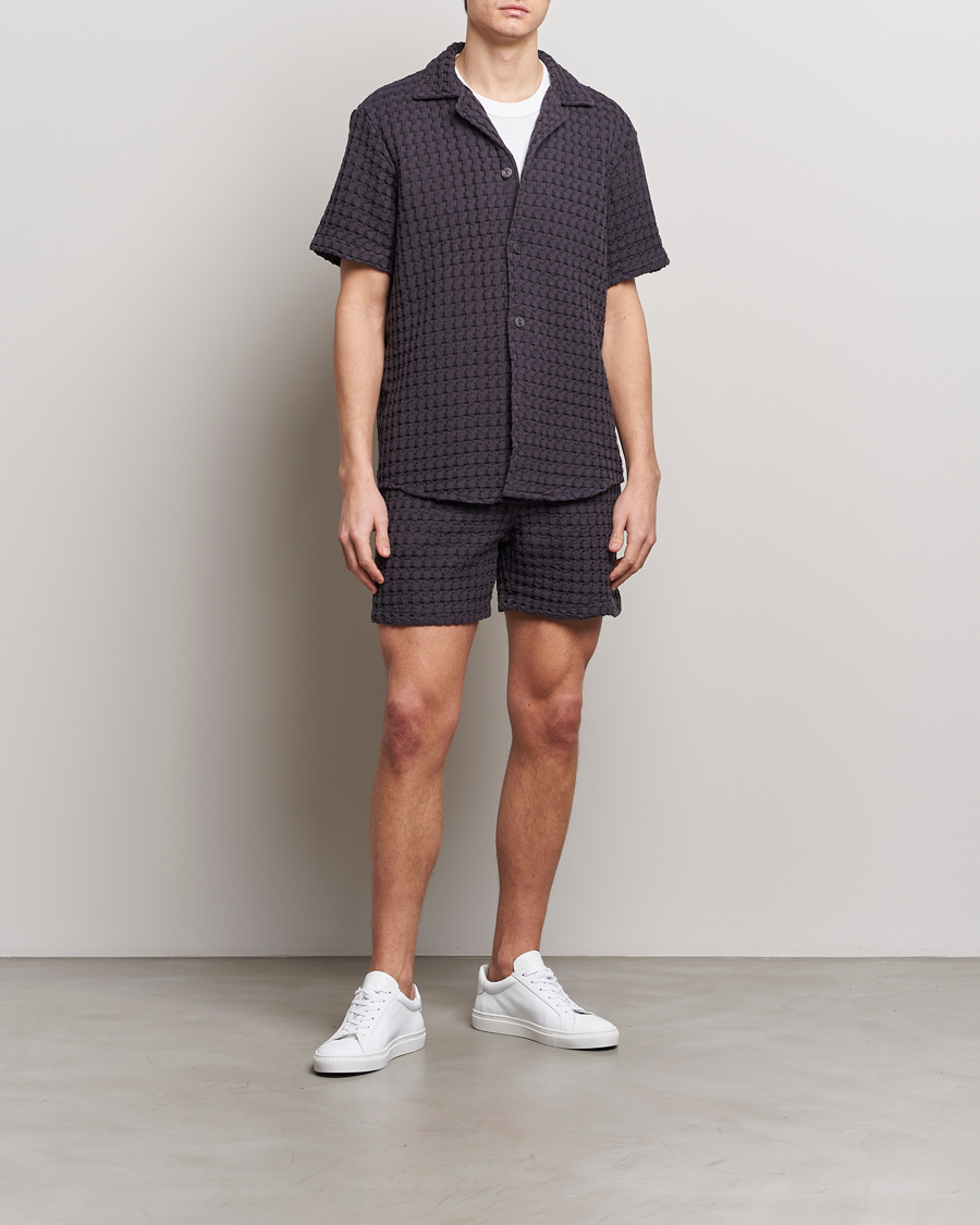 Men | Shorts | OAS | Porto Waffle Shorts Nearly Black