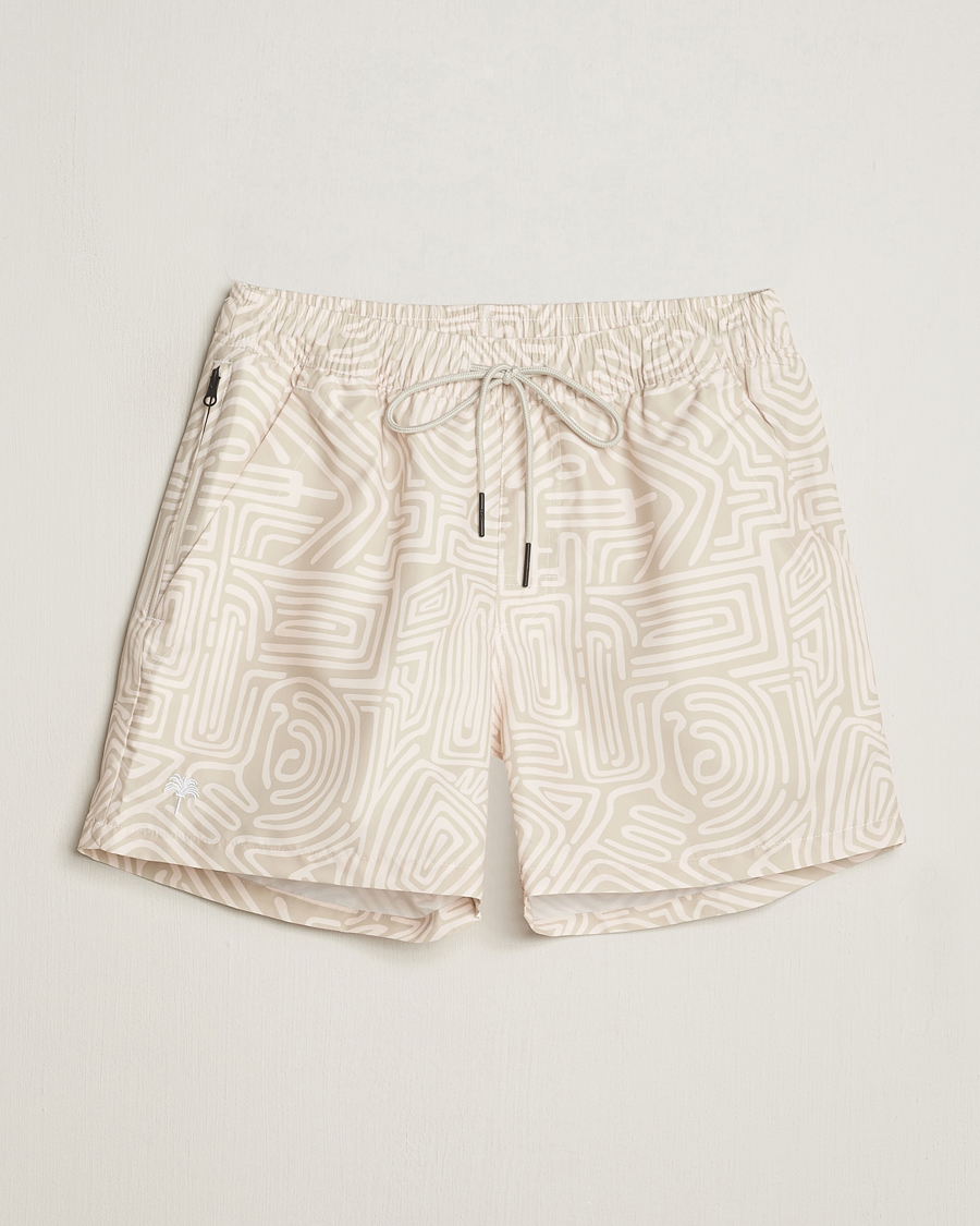 Men | Swimwear | OAS | Printed Swimshorts Cream Gondola