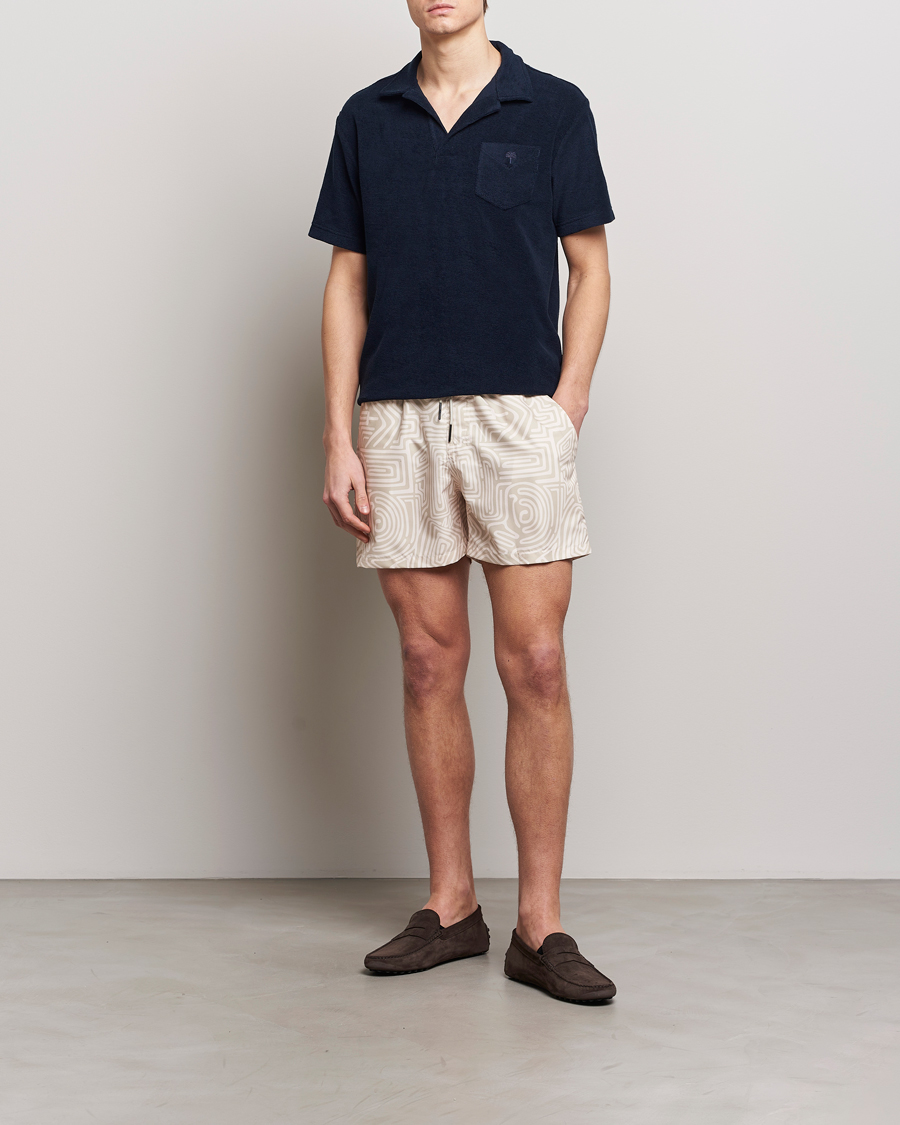 Men | Swimwear | OAS | Printed Swimshorts Cream Gondola