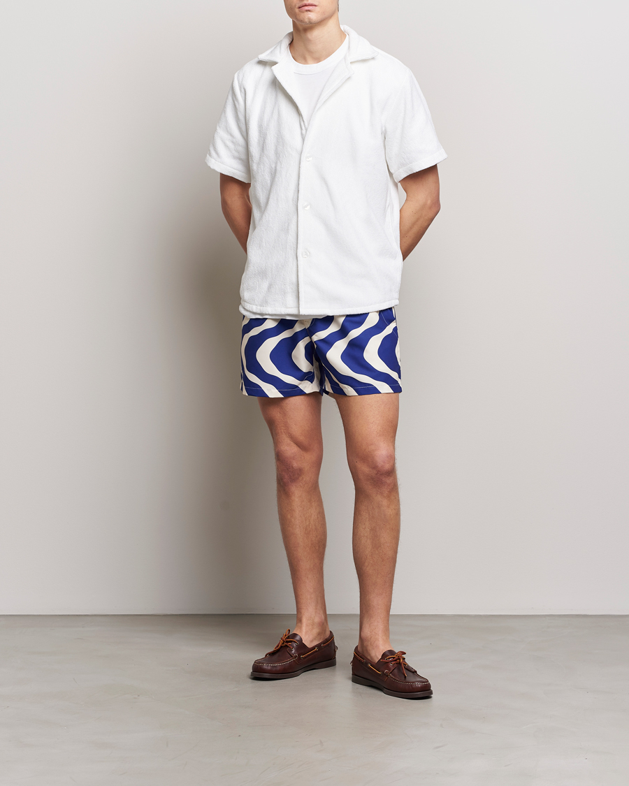 Men | Swimwear | OAS | Printed Swimshorts Blue Rippling