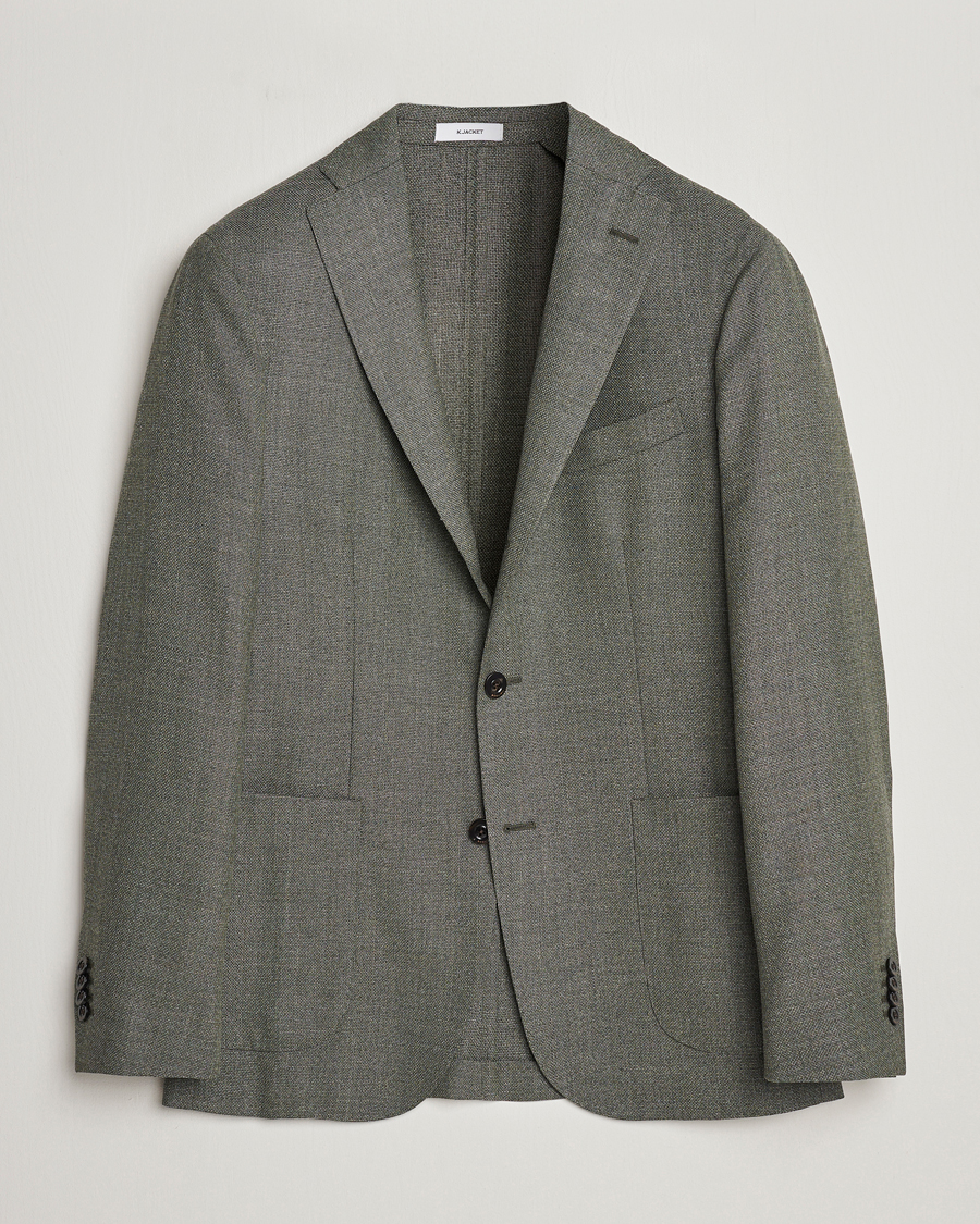 Men | Blazers | Boglioli | K Jacket Wool Hopsack Blazer Sage Green