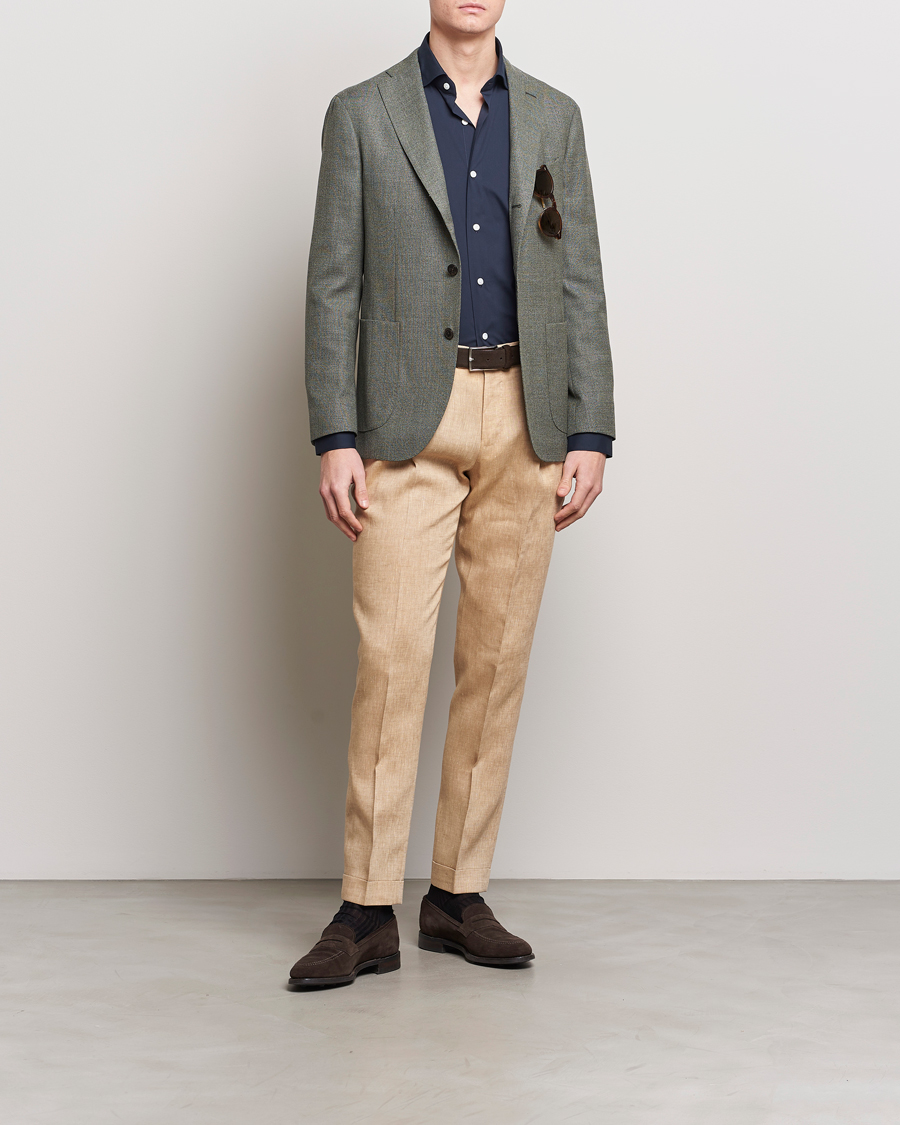 Men | Blazers | Boglioli | K Jacket Wool Hopsack Blazer Sage Green