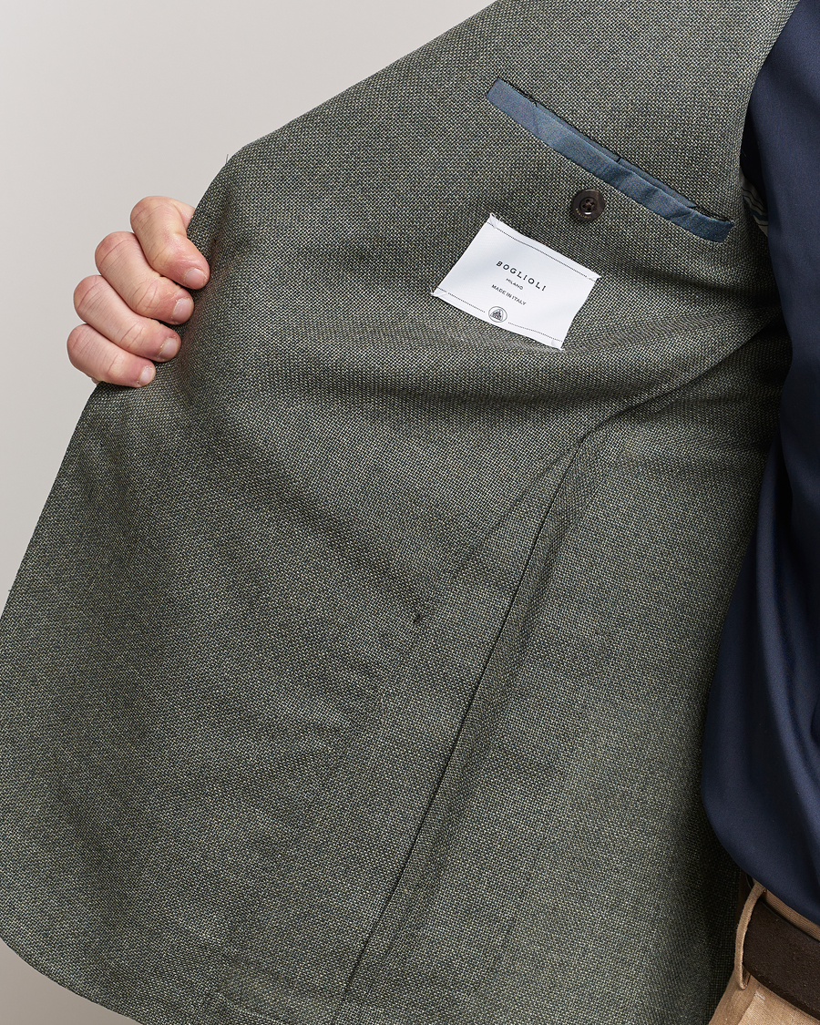 Men | Blazers | Boglioli | K Jacket Wool Hopsack Blazer Sage Green