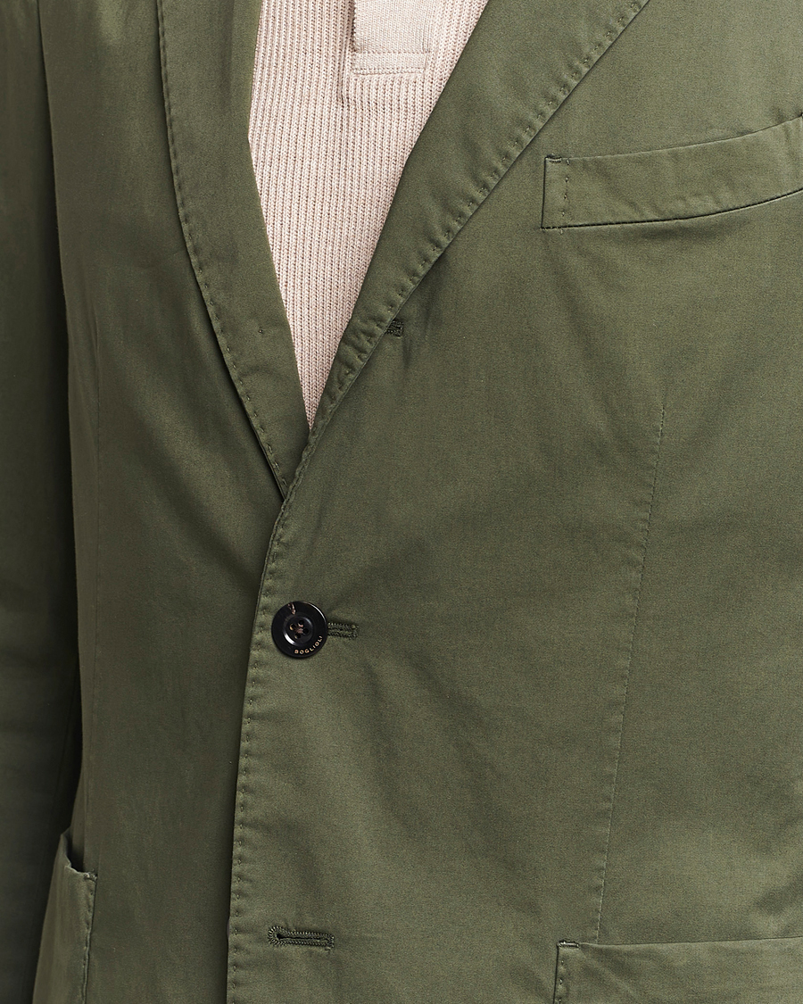 Men | Suits | Boglioli | K Jacket Cotton Satin Suit Forest Green