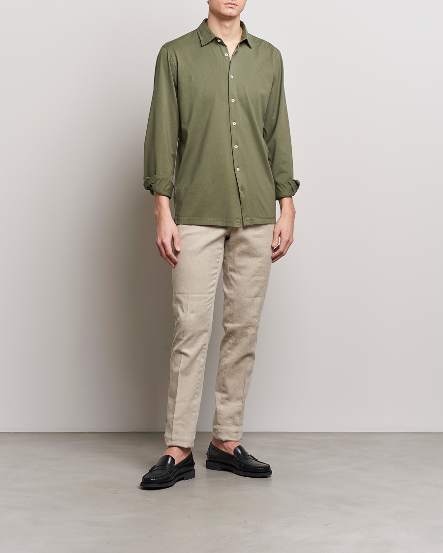 Men | Trousers | PT01 | Slim Fit Linen Drawstring Pants Light Beige