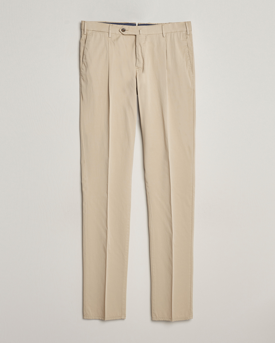 Men | Trousers | PT01 | Slim Fit Garment Dyed Stretch Chinos Beige
