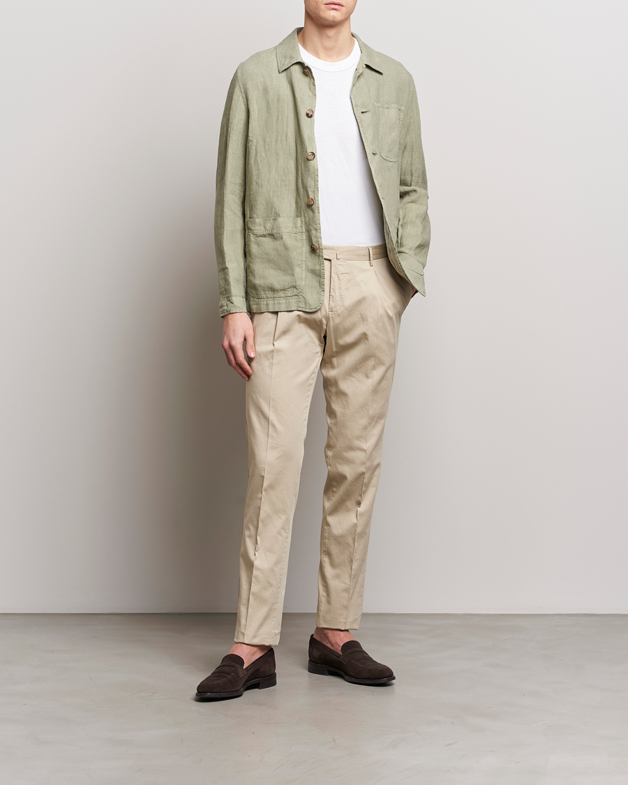 Men | Trousers | PT01 | Slim Fit Garment Dyed Stretch Chinos Beige