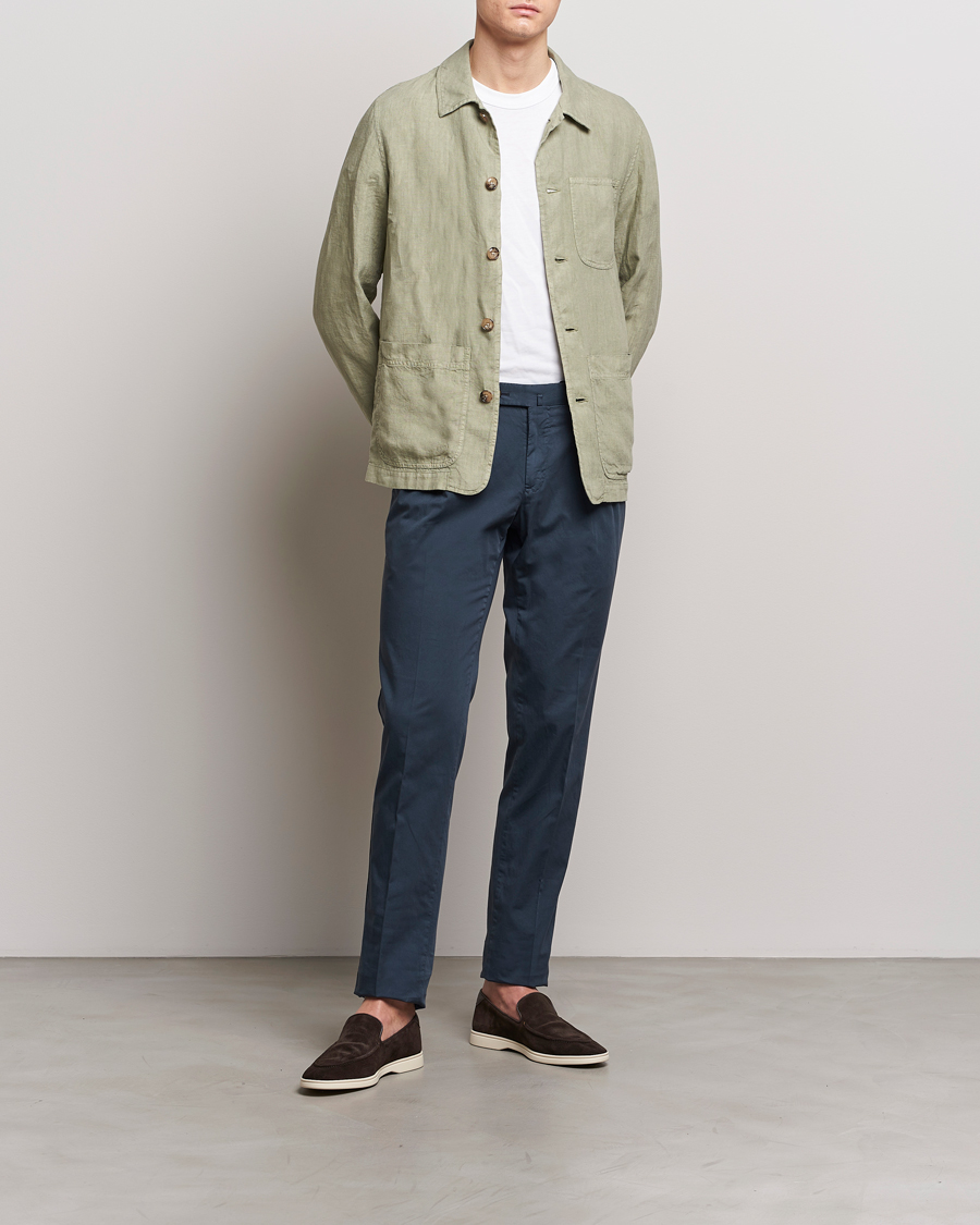 Men | Trousers | PT01 | Slim Fit Garment Dyed Stretch Chinos Navy