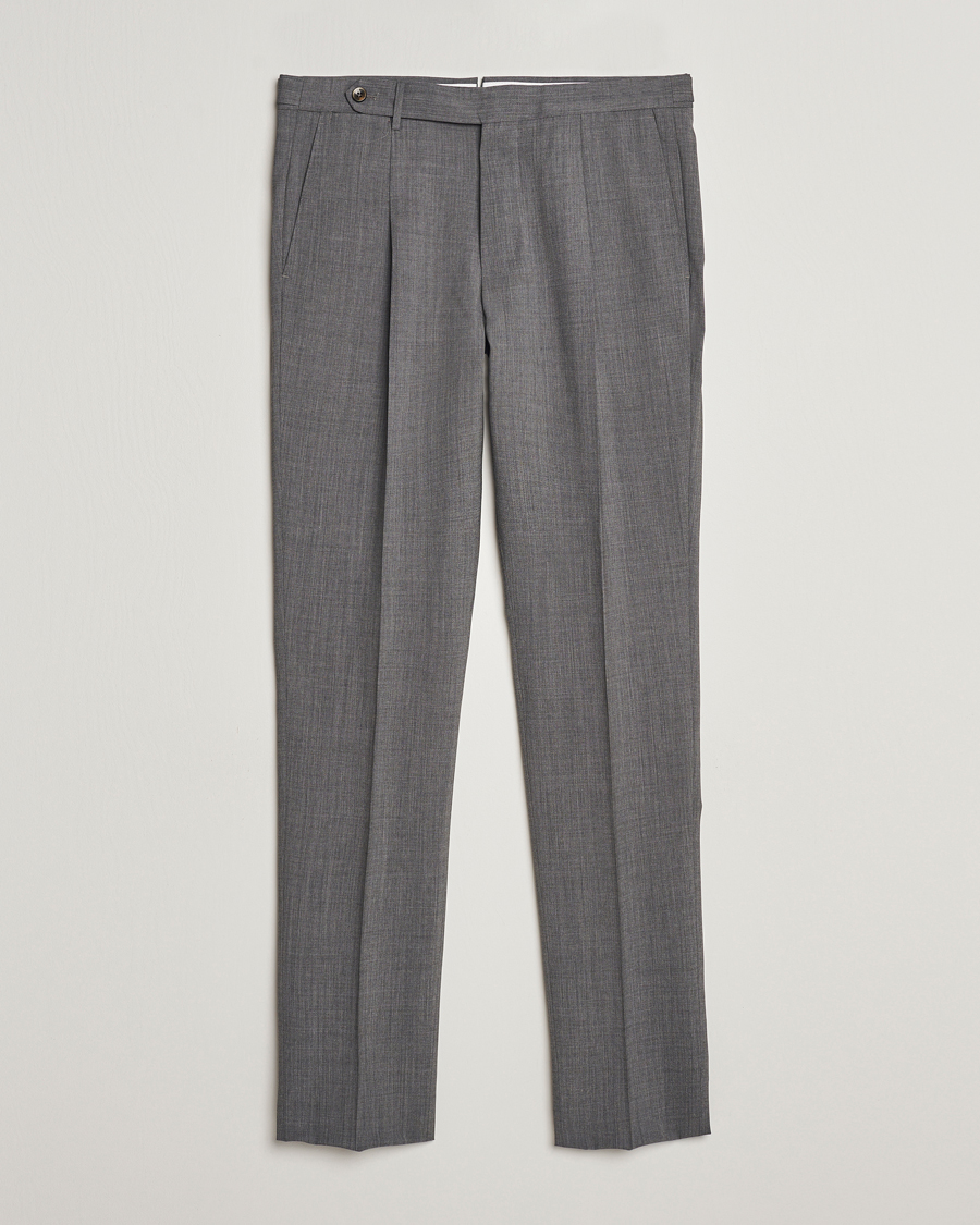 Men | Trousers | PT01 | Gentleman Fit Wool Stretch Trousers Medium Grey