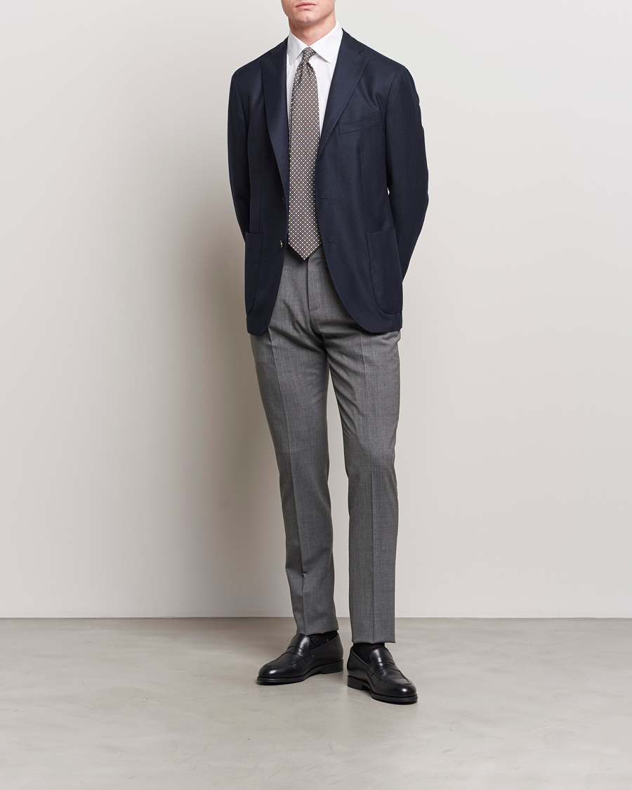 Men | Trousers | PT01 | Gentleman Fit Wool Stretch Trousers Medium Grey