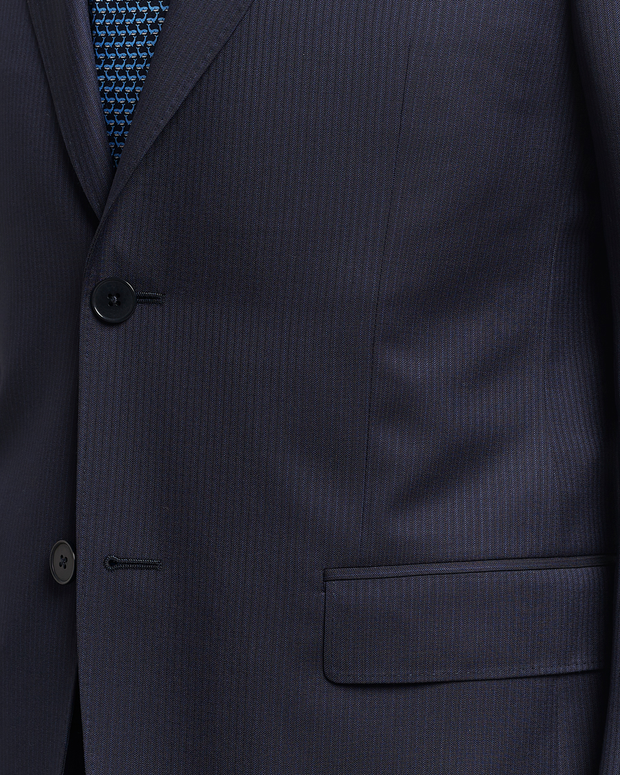 Men | Suits | Zegna | Tailored Wool Striped Suit Navy