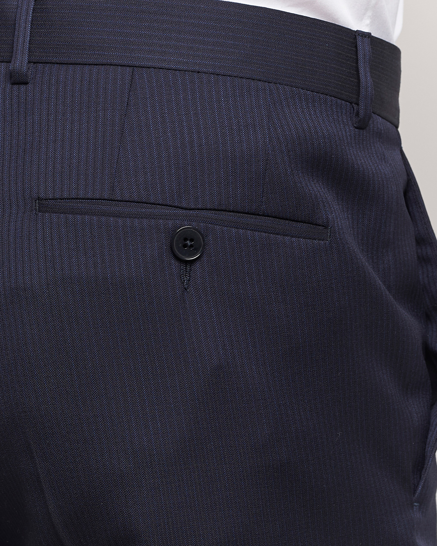 Men | Suits | Zegna | Tailored Wool Striped Suit Navy