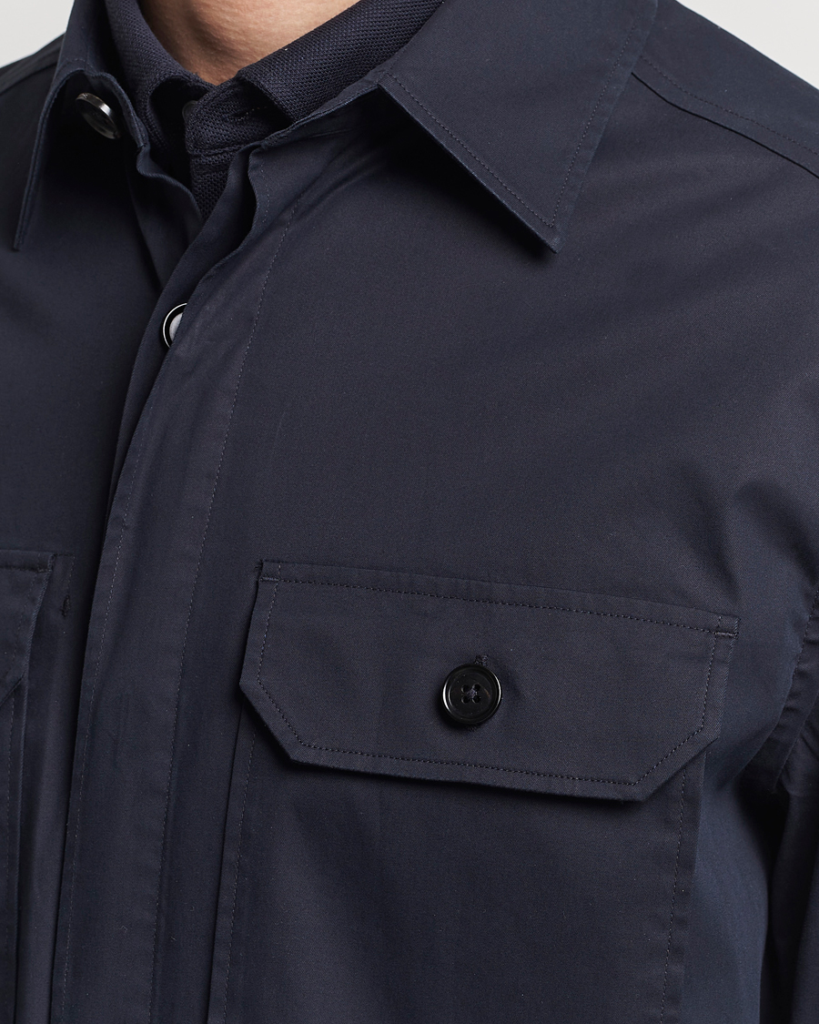 Men | Shirts | Zegna | Premium Cotton Overshirt Navy