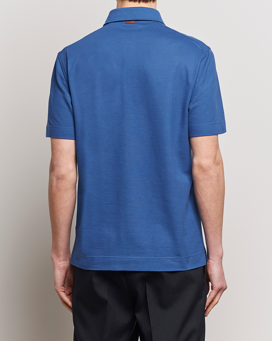Men | Polo Shirts | Zegna | Short Sleeve Pocket Polo Blue