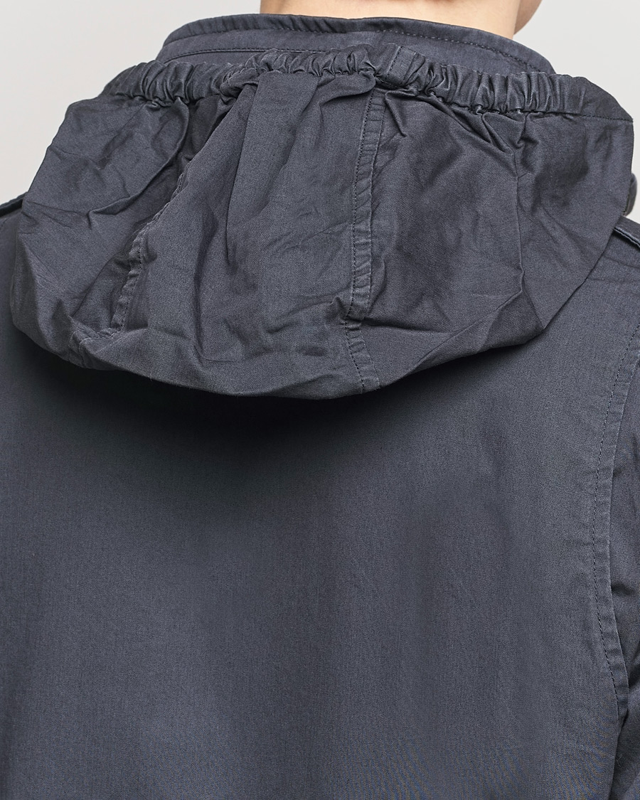 Men | Coats & Jackets | Herno | Washed Cotton Field Jacket Navy