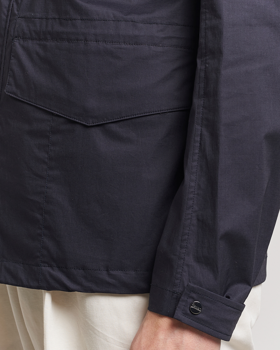 Men | Coats & Jackets | Herno | Lightwieght Cotton Field Jacket Navy