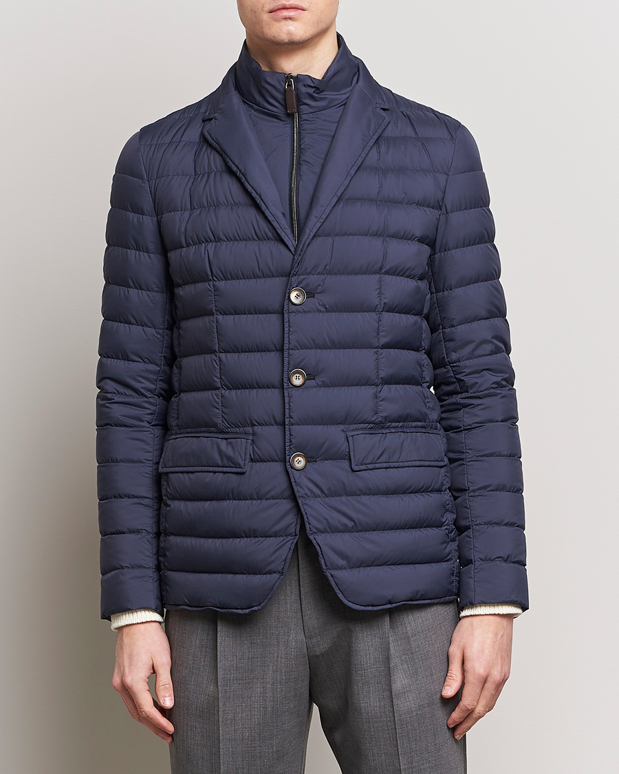 Men | Coats & Jackets | Herno | Nuage Matt Nylon Blazer Navy