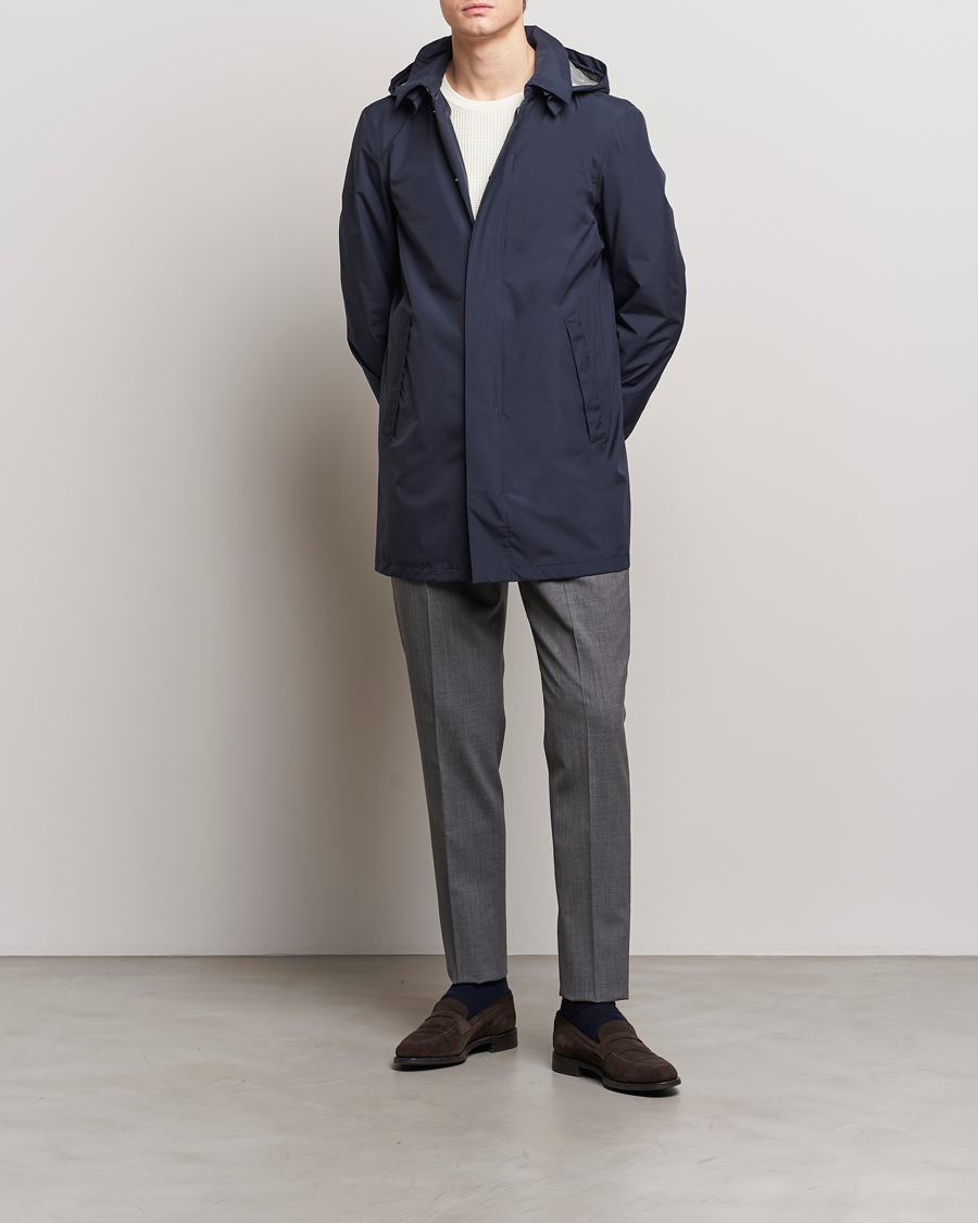 Men | Coats & Jackets | Herno | Laminar Waterproof Coat Navy
