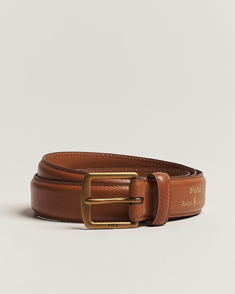 Men | Belts | Polo Ralph Lauren | Smooth Leather Belt Tan