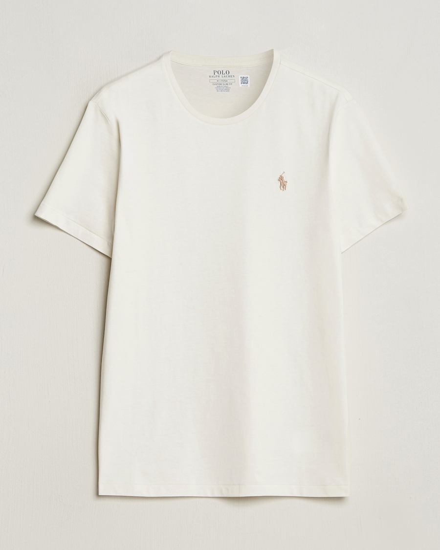 Men | T-Shirts | Polo Ralph Lauren | Crew Neck T-Shirt Parchment Cream