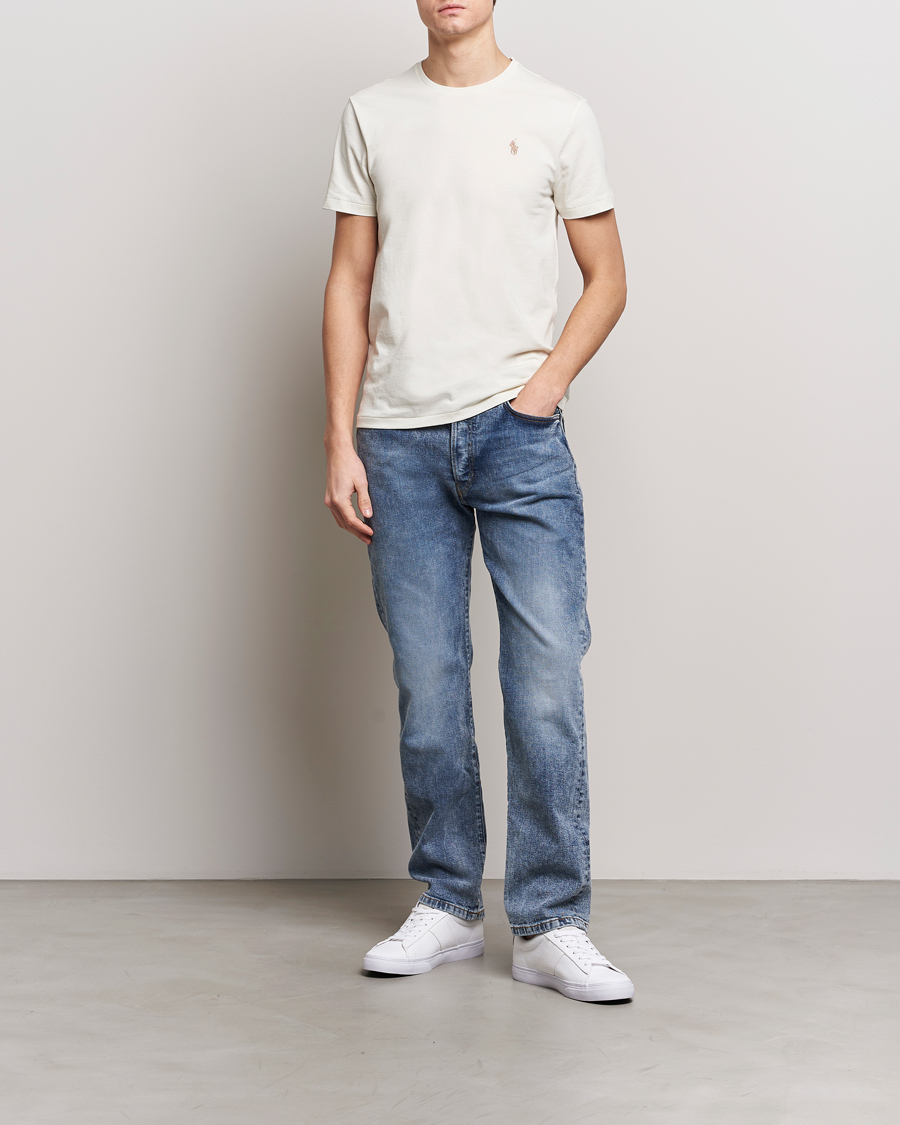 Men | T-Shirts | Polo Ralph Lauren | Crew Neck T-Shirt Parchment Cream