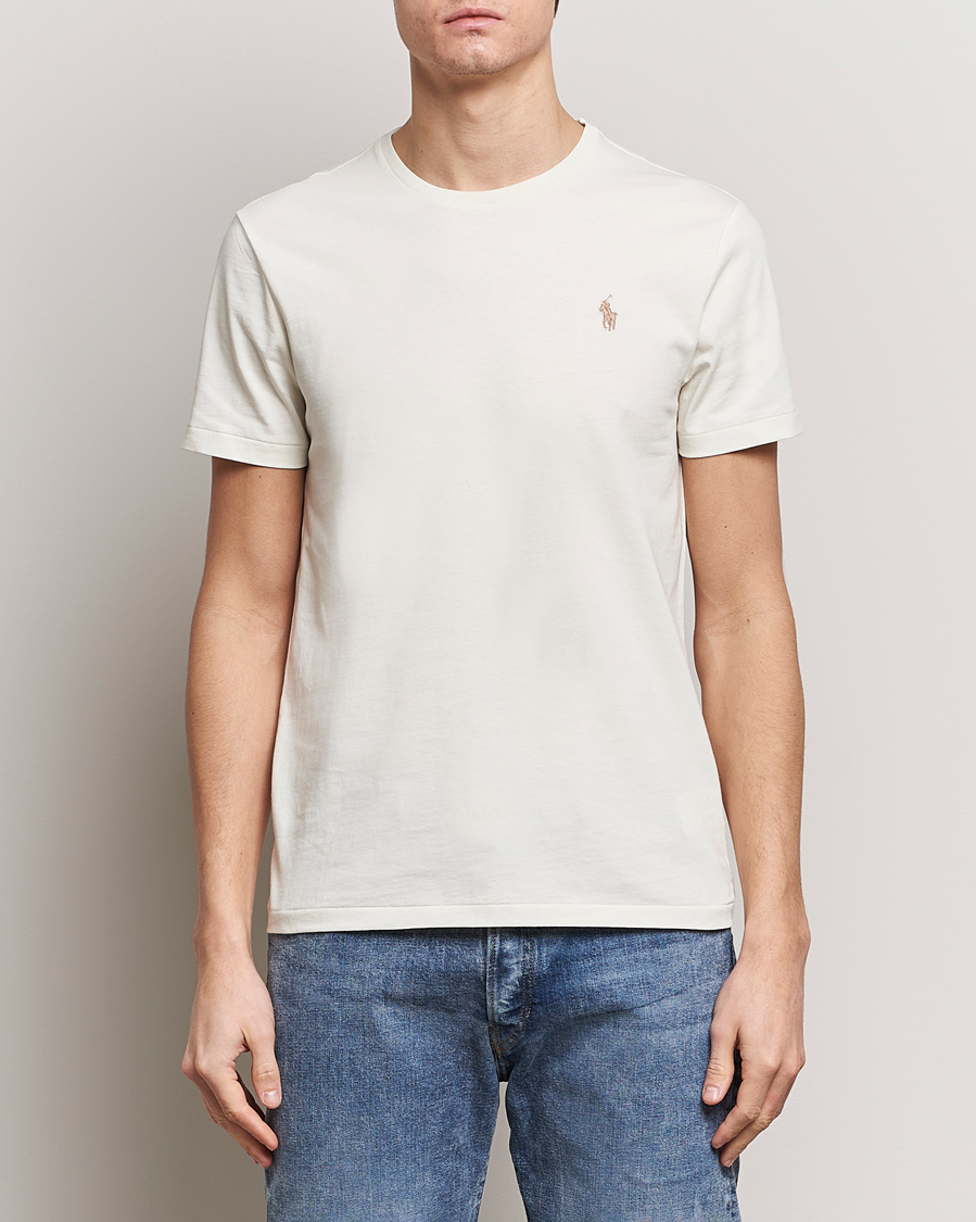 Men | T-Shirts | Polo Ralph Lauren | Crew Neck T-Shirt Parchment Cream