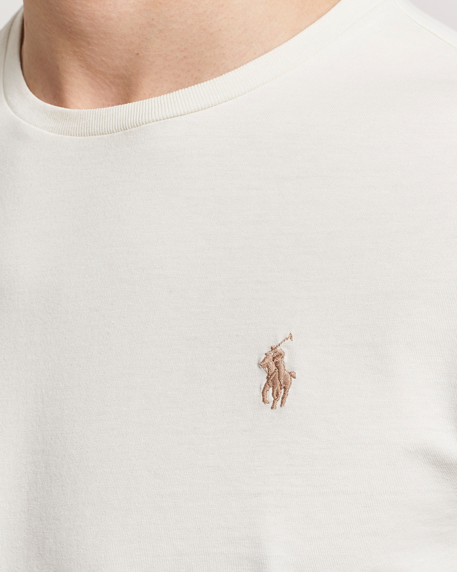 Men | T-Shirts | Polo Ralph Lauren | Crew Neck T-Shirt Parchment Cream