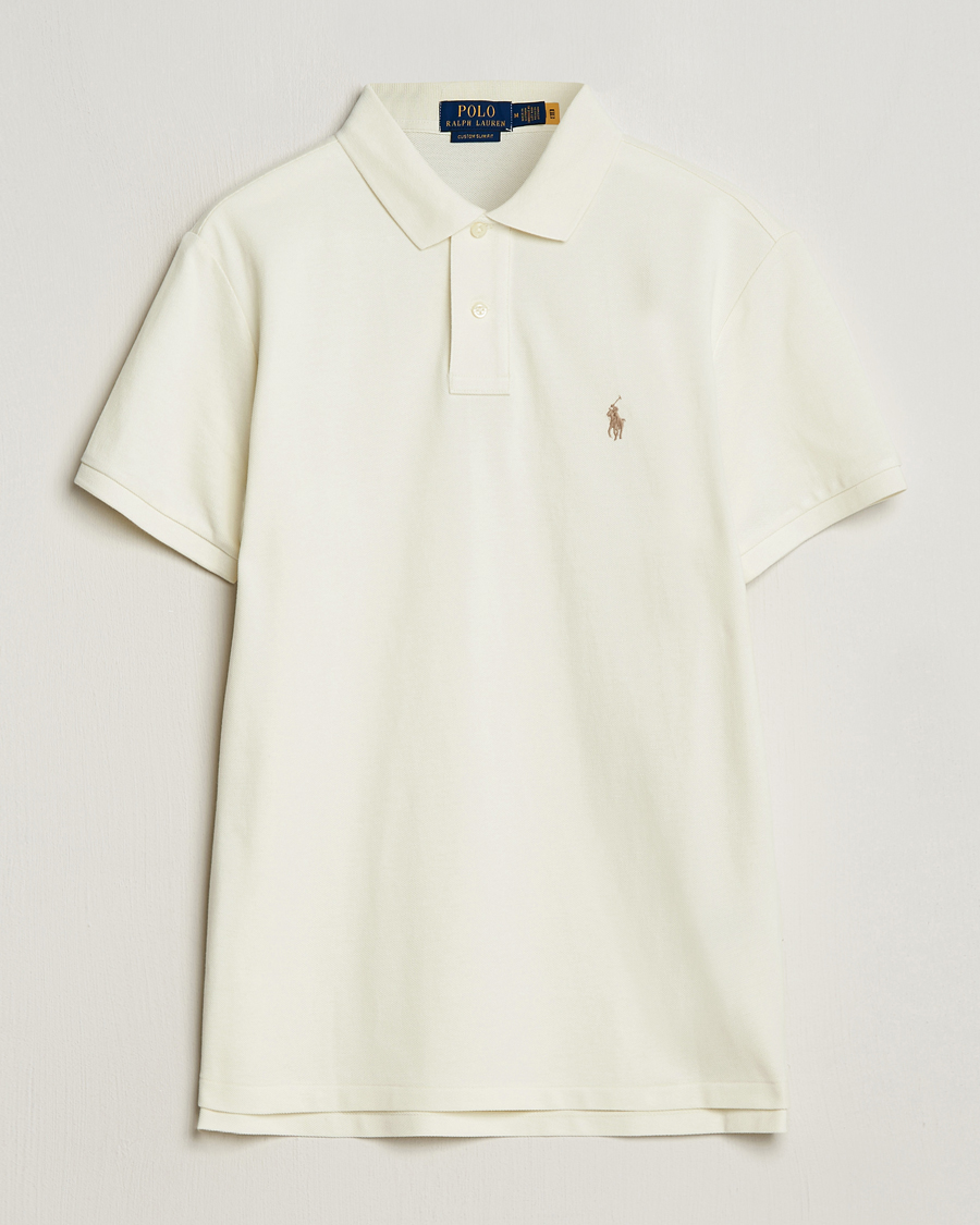 Men | Polo Shirts | Polo Ralph Lauren | Custom Slim Fit Polo Parchment Cream