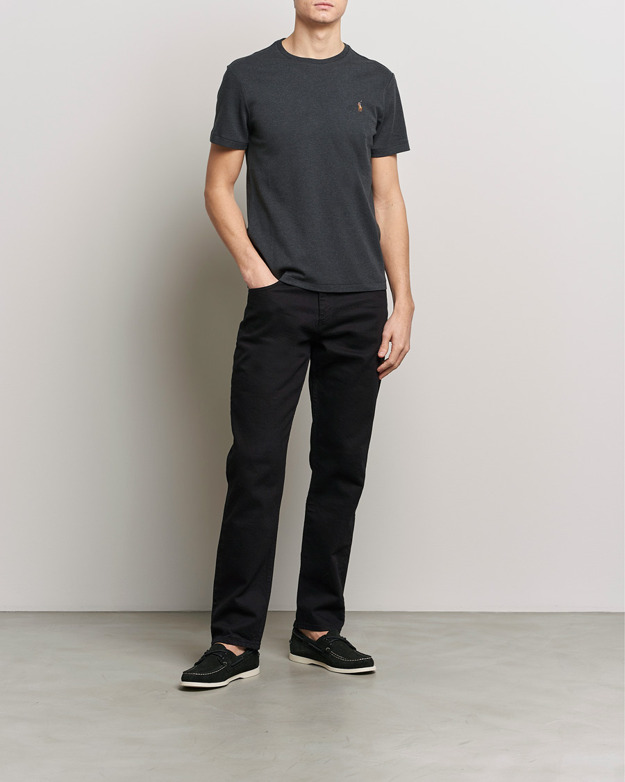 Men | T-Shirts | Polo Ralph Lauren | Luxury Pima Cotton Crew Neck T-Shirt Black Heather