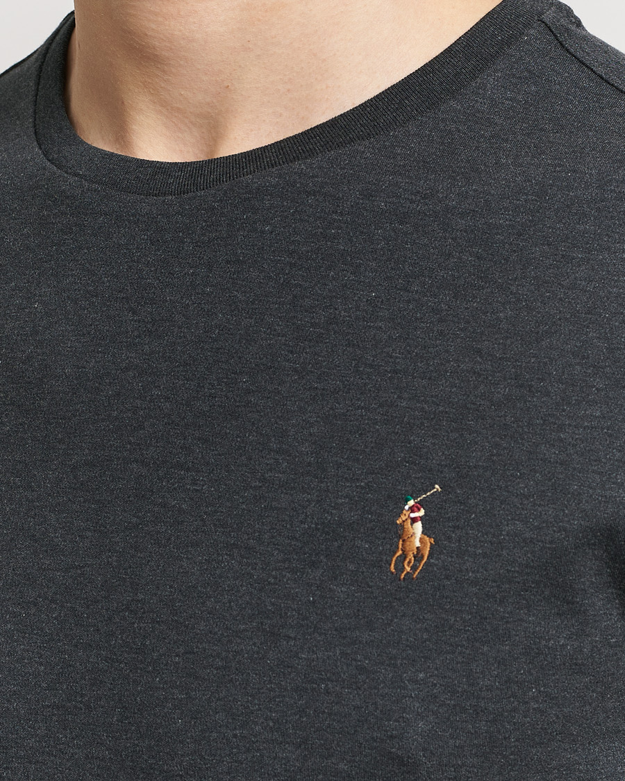 Men | T-Shirts | Polo Ralph Lauren | Luxury Pima Cotton Crew Neck T-Shirt Black Heather