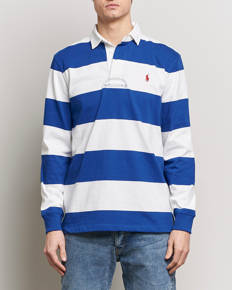 Men | Sweaters & Knitwear | Polo Ralph Lauren | Jersey Striped Rugger Cruise Royal/White