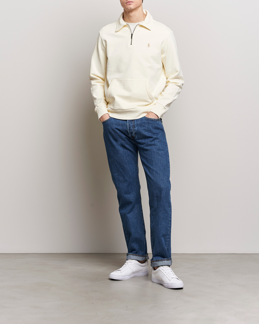 Men | Sweaters & Knitwear | Polo Ralph Lauren | Loopback Terry Hybrid Sweatshirt Clubhouse Cream