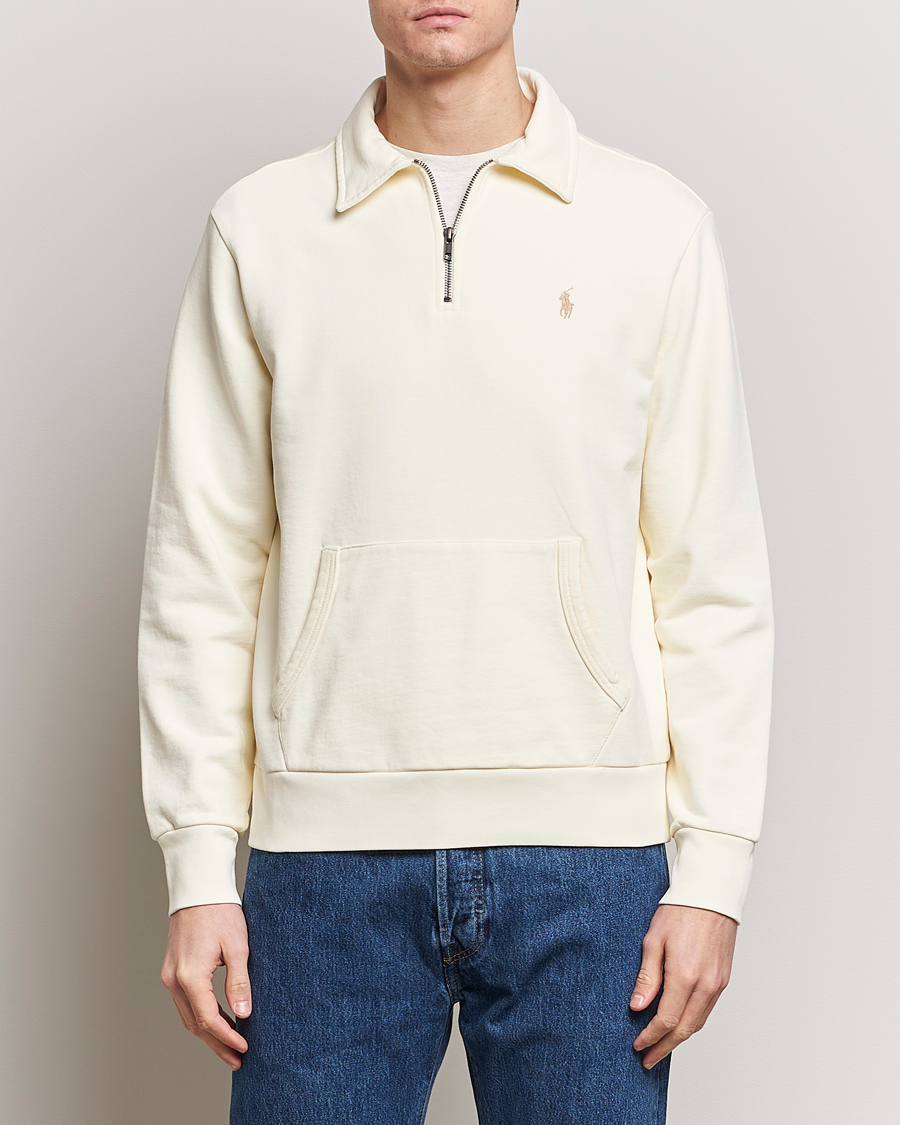 Men | Sweaters & Knitwear | Polo Ralph Lauren | Loopback Terry Hybrid Sweatshirt Clubhouse Cream