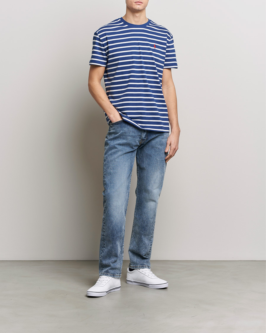 Men | T-Shirts | Polo Ralph Lauren | Crew Neck Striped T-Shirt Beach Royal/White