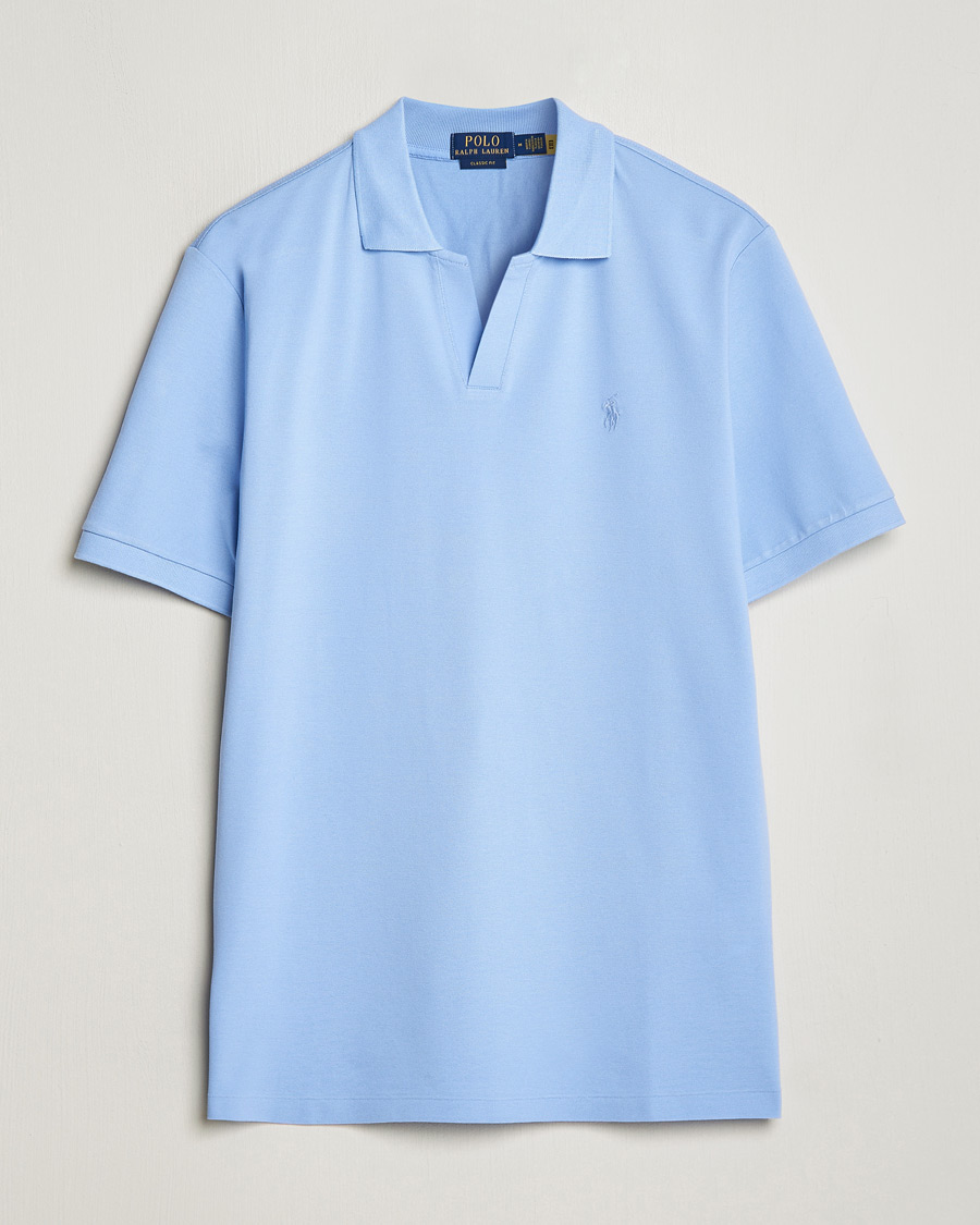 Men | Polo Shirts | Polo Ralph Lauren | Classic Fit Open Collar Stretch Polo Austin Blue
