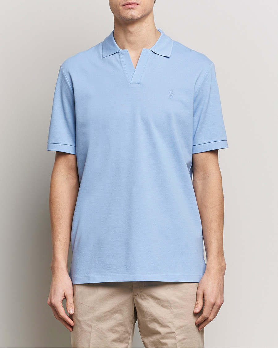 Men | Polo Shirts | Polo Ralph Lauren | Classic Fit Open Collar Stretch Polo Austin Blue